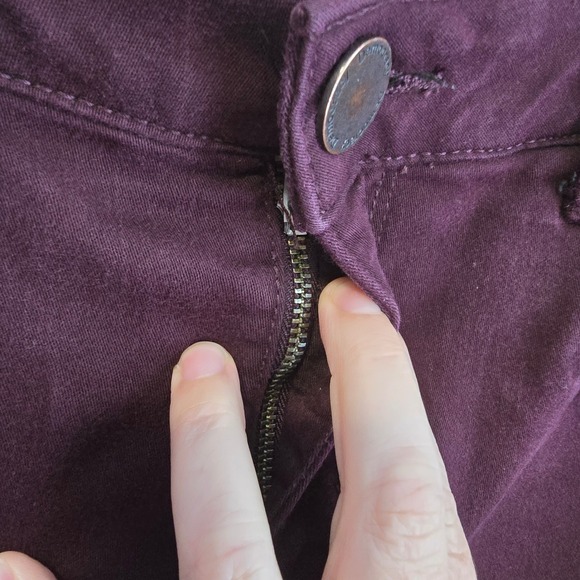 Democracy Womens Size 10 Ab Technology Skinny Pants Burgundy Plum B1590PEX2XX - Picture 9 of 16